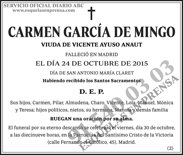 Carmen García de Mingo